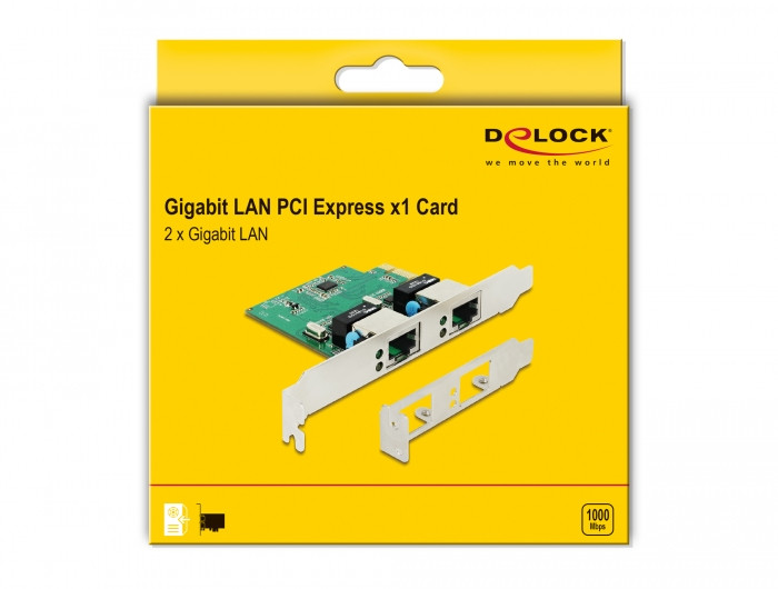 Delock 89999 Gbit PCI-Express (x1) hálókártya 2x RJ45 Gigabit porttal #4