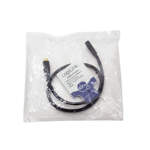 Logilink micro USB hosszabbító kábel 0,5m #2