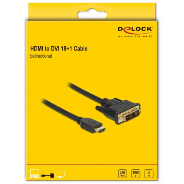 Delock 85585 DVI-HDMI (M) kábel 3m #3