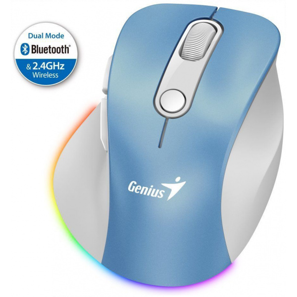 Genius Ergo 9000S Pro vezeték nélküli (Bluetooth 5.0 / 2.4GHz) egér (kék) #7