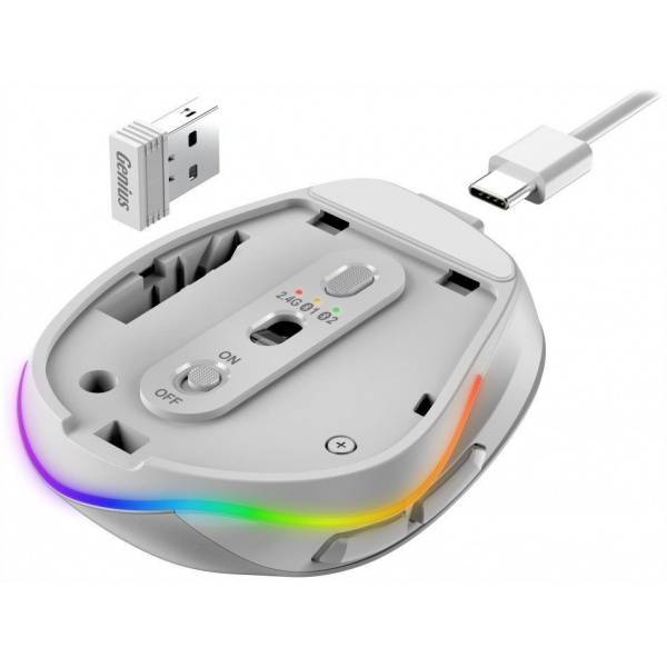 Genius Ergo 9000S Pro vezeték nélküli (Bluetooth 5.0 / 2.4GHz) egér (fehér) #6