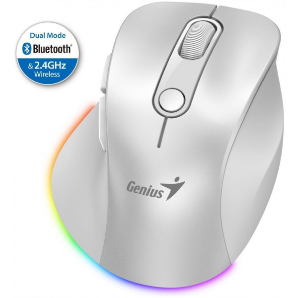 Genius Ergo 9000S Pro vezeték nélküli (Bluetooth 5.0 / 2.4GHz) egér (fehér) #7