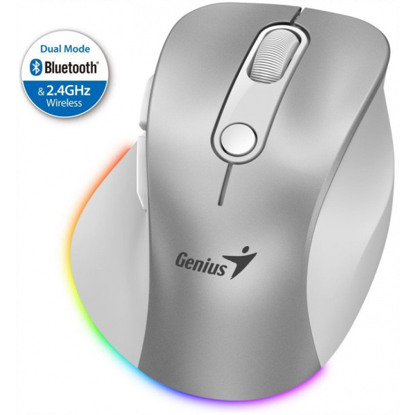 Genius Ergo 9000S Pro vezeték nélküli (Bluetooth 5.0 / 2.4GHz) egér (ezüst) #7