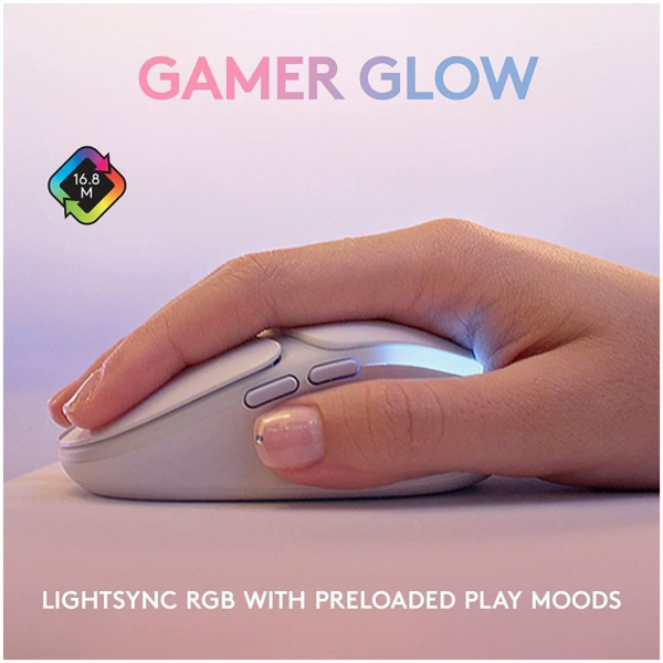 Logitech G705 LightSpeed vezeték nélküli Gamer egér (fehér) #4