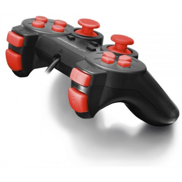 Esperanza Warrior Gamepad PC-hez (fekete-piros) #2