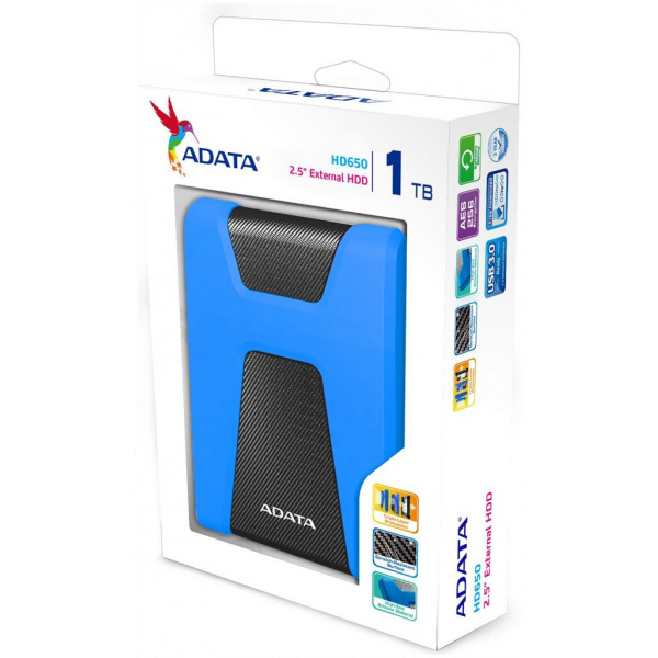 1TB ADATA HD650 USB-s HDD USB3.1 (ütésálló) kék #5
