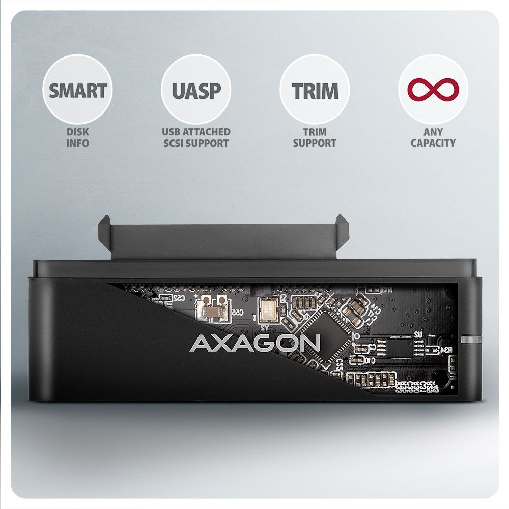 Axagon ADSA-FPX USB-C 10Gbps Fast Port X SSD / HDD átalakító #4