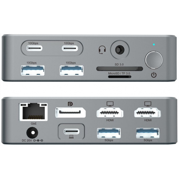 Conceptronic 15-in-1 DisplayLink Docking Station USB-C dokkoló #3