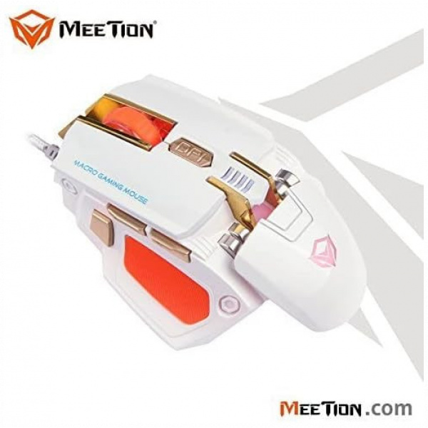 Meetion MT-M975 Gaming egér, fehér (USB) #2
