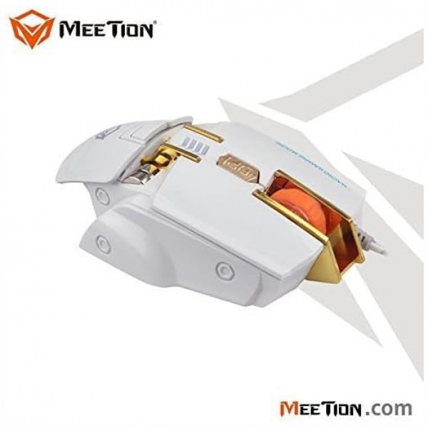 Meetion MT-M975 Gaming egér, fehér (USB) #4