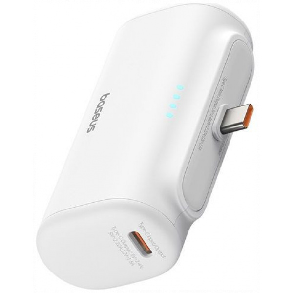 Baseus Compact USB-C Powerbank 5000 mAh 20W PD gyorstöltéssel (fehér) #4