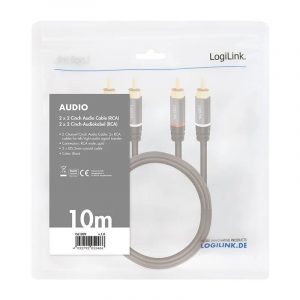 Logilink Premium RCA sztereo összekötő kábel (M/M) 10m #2