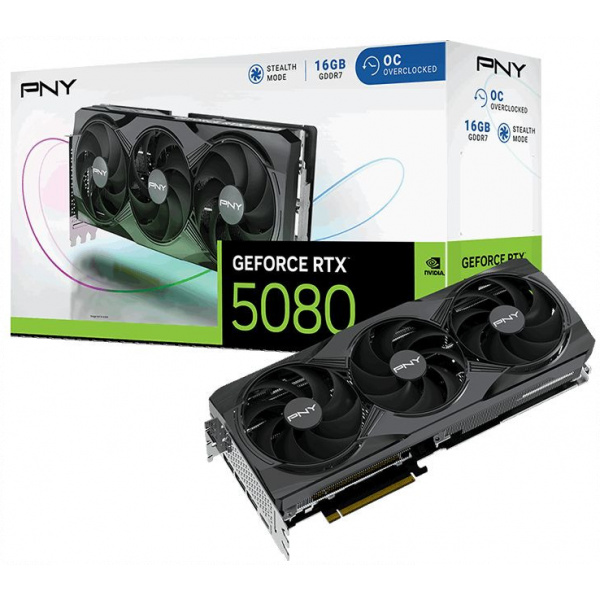 PNY GeForce RTX5080 16GB DDR7 Overclocked Triple Fan VGA NEW #9