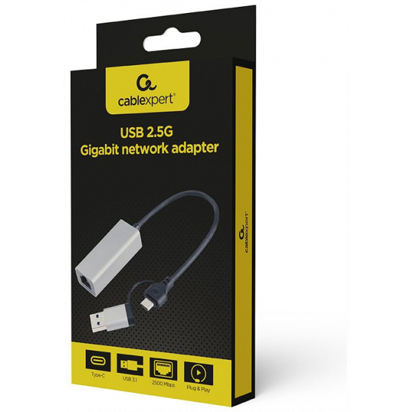 Gembird USB 3.1 Type-C/A - UTP 2.5 Gbit adapter #2