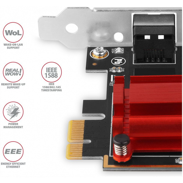 Axagon PCEE-G25 2.5 Gigabit PCI-Express (x1) hálókártya #4