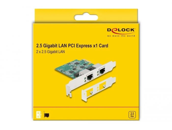 Delock 88101 2x 2,5 Gbit PCI-Express (x1) hálókártya LP átalakítóval #3
