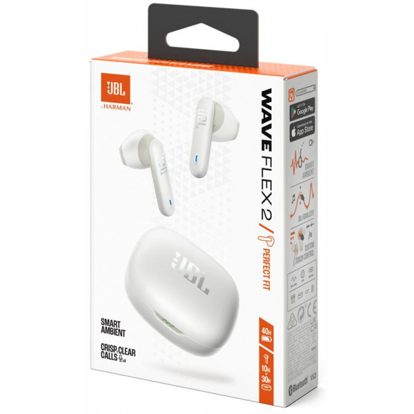JBL Wave Flex 2 True Wireless Bluetooth fülhallgató (fehér) #8