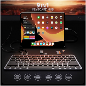 Axagon HMC-KB-HU kompakt billentyű és 9 az 1-ben HUB NEW #2