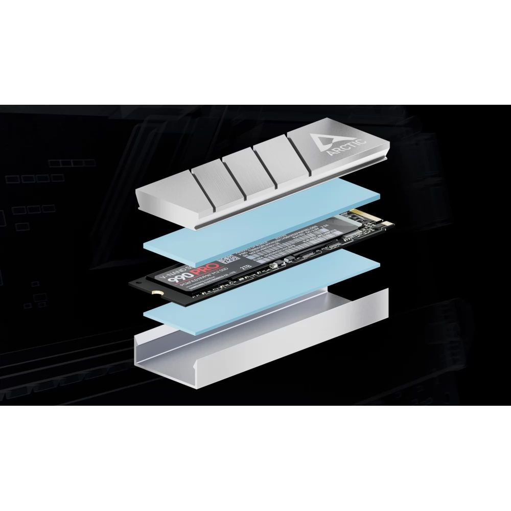 Arctic M2 Pro SSD hűtőborda (szürke) #2