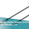 Digitus 3,5mm Jack hosszabbító kábel (M/F) 1m #3