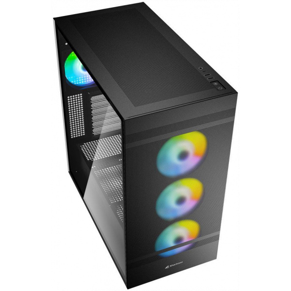 Sharkoon Rebel C50 RGB üvegablakos ház (fekete) #2