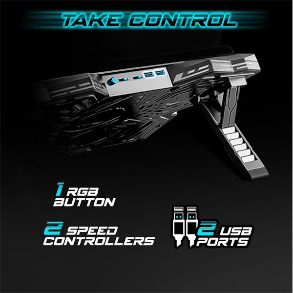 Spirit of Gamer Airblade 500 notebook hűtő (RGB LED) #4