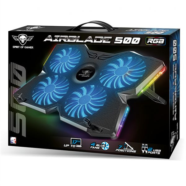 Spirit of Gamer Airblade 500 notebook hűtő (RGB LED) #6