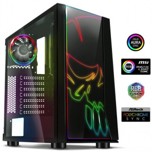 Spirit of Gamer Ghost One RGB ablakos ház (fekete) #2