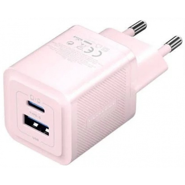 Vention 30W USB-s hálózati GaN töltő (1x USB-C, 1x USB-A) rózsaszín NEW #2