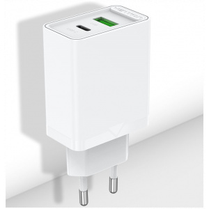 Vention 20W USB-s hálózati gyorstöltő (1x USB-C, 1x USB-A) fehér NEW #2
