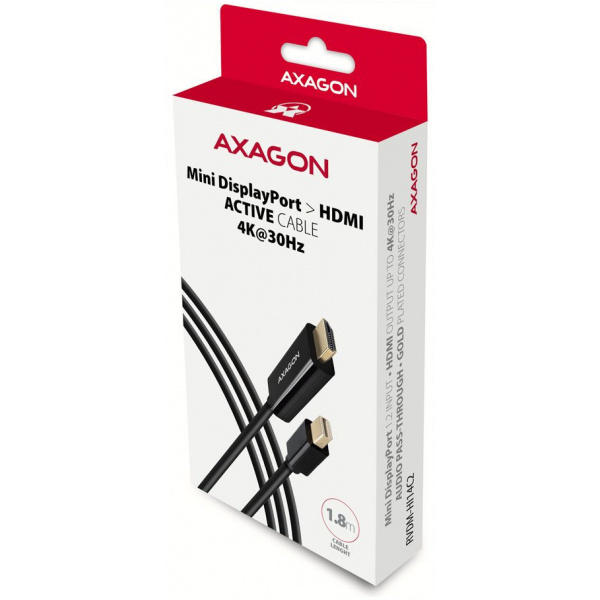 Axagon mini DisplayPort (M) – HDMI (M) kábel 4K 30Hz 1,8m #4