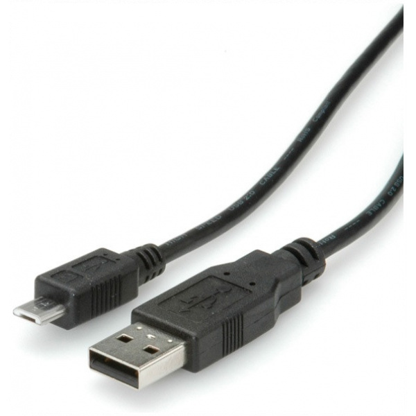 USB 2.0 (A) – micro USB kábel, 1,8m (Roline) #1
