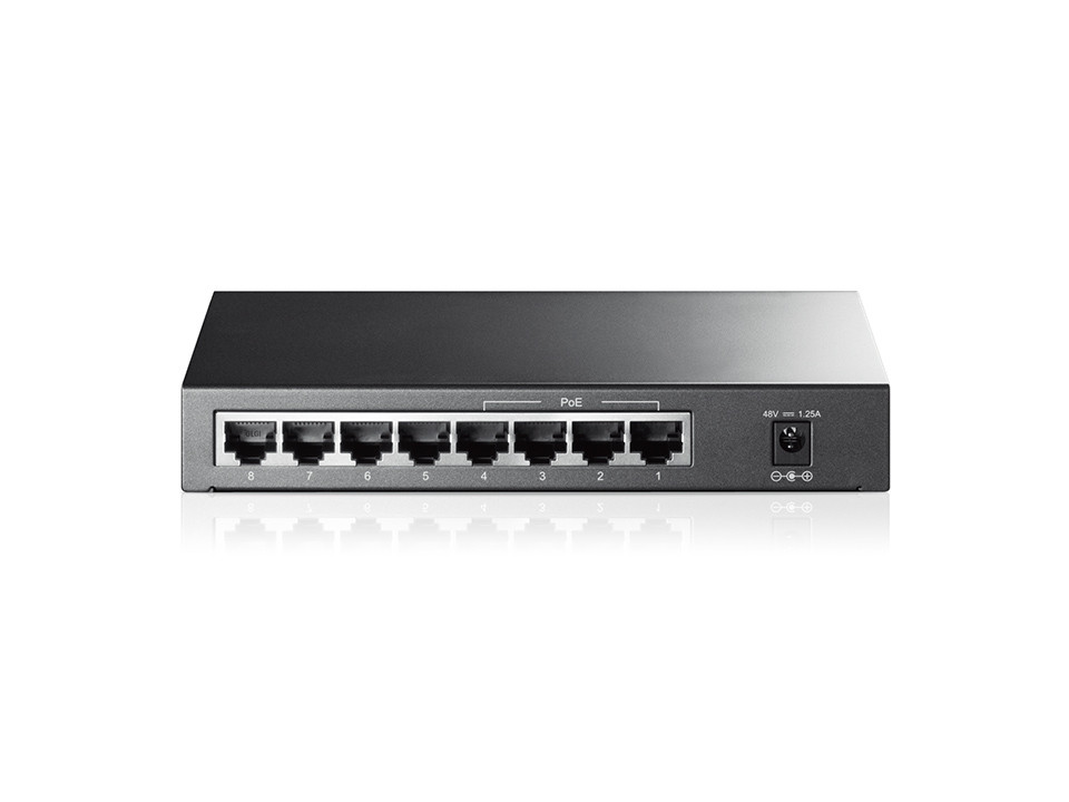 TP-Link TL-SF1008P 8-port PoE switch 4 PoE porttal (desktop) #1