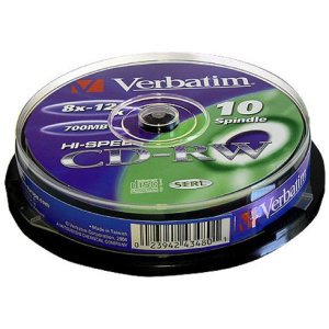 Verbatim CD-RW 80` 12x újraírható, 10db/henger #1