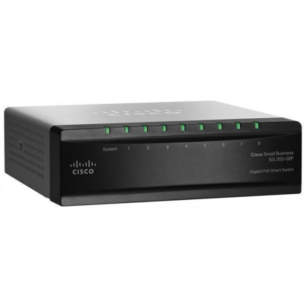 Cisco SG200-08P 8-port Gbit switch (menedzselhető) #1