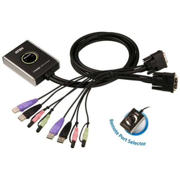 KVM 2 PC átkapcsoló - DVI és USB csatlakozókkal ATEN CS682 #1