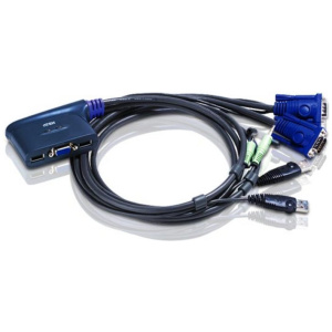 KVM 2 PC átkapcsoló - VGA, USB és audio csatlakozók, 0,9m ATEN CS62US #1