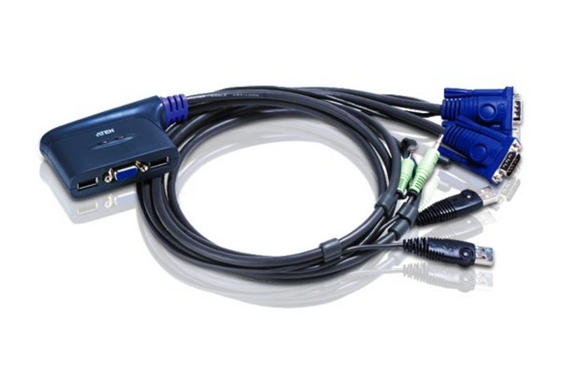 KVM 2 PC átkapcsoló - VGA, USB és audio csatlakozók, 0,9m ATEN CS62US #1