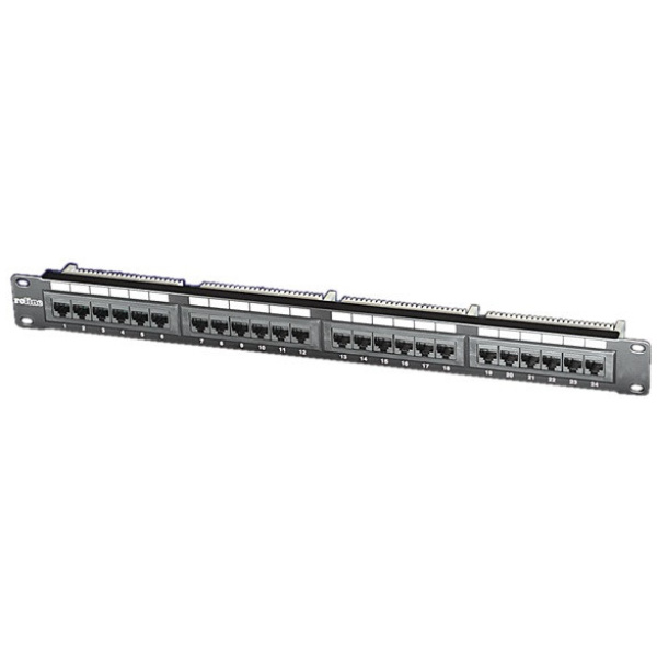 UTP patchpanel Cat5e 24-port 19" 1U Roline (nem árnyékolt) #1