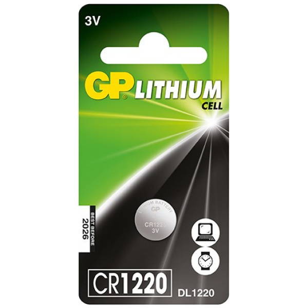 GP 3V-os lithium gombelem CR1220 #1