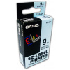 Casio XR-9X1 EZ-Label 9mm betűnyomó szalag (áttetsző alapon fekete betű) #1