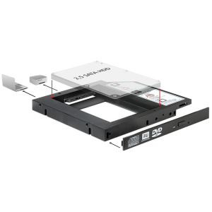 Delock Slim SATA 5.25" beépítő keret HDD/SSD számára (12,5mm) #1