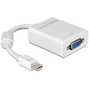Delock mini DisplayPort > VGA (DSUB) átalakító, 12cm kábellel (fehér) #1