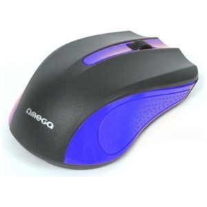 Omega optikai egér OM05 fekete-kék (USB) #1