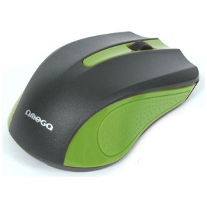 Omega optikai egér OM05 fekete-zöld (USB) #1