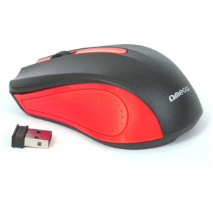 Omega vezetéknélküli optikai egér OM0419 fekete-piros #1