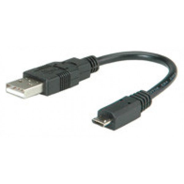 USB 2.0 (A) – micro USB kábel, 15cm (Roline) #1