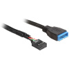 Delock USB 2.0 alaplapi csatlakozó 9 pin > USB 3.0 19 pin (belső) kábel, 60cm #1