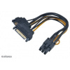 Akasa PCIe VGA tápátalakító kábel (2x SATA > PCIe 6-pin) #1