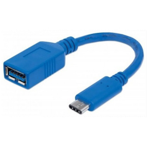 USB (C) – USB (A) (M/F) toldókábel 15cm Manhattan #1